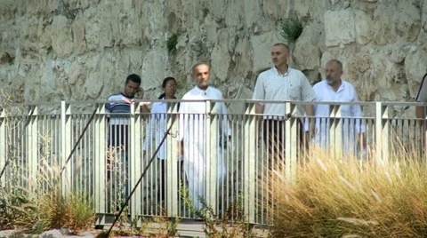 Muslims Going to Friday Prayer - Jerusalem Stock Footage 17734215