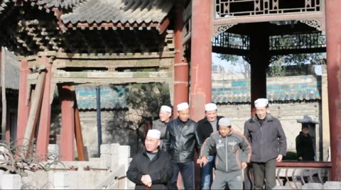 Muslims to to Pray in china Stock Footage 906375