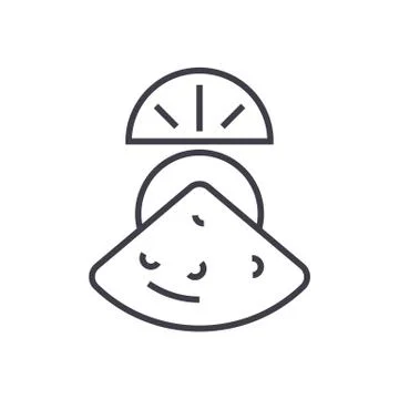 Mussel vector line icon, sign, illustration on background, editable strokes Stock Illustration