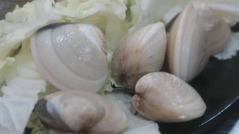 Mussels and vegetables Stock Footage 70689046