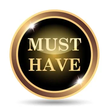 Must have icon. Internet button on white background.. Stock Illustration
