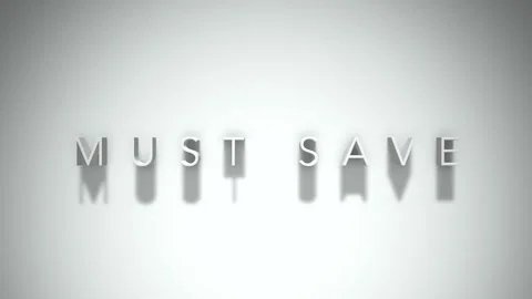 Must save 3D title animation with shadows on a white background Video stock 297667046