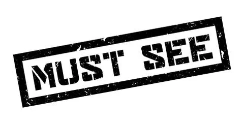 Must See rubber stamp Stock Illustration