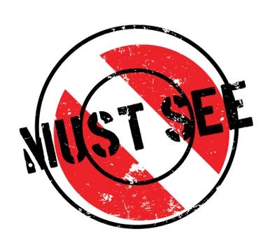 Must See rubber stamp Stock Illustration