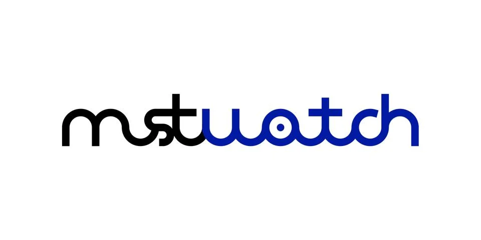 Must watch logo, monogram, vector Stock Illustration
