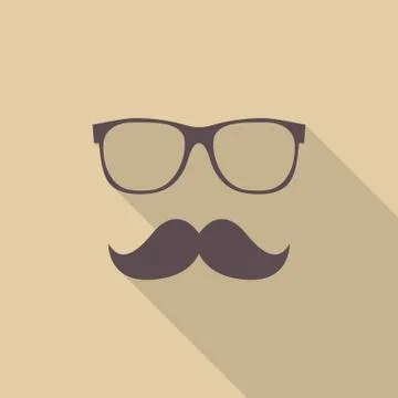 Mustache and Glasses Stock Illustration