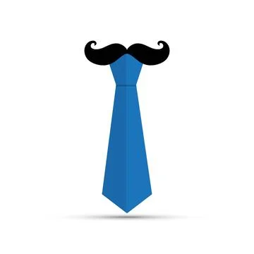 Mustache and tie Stock Illustration