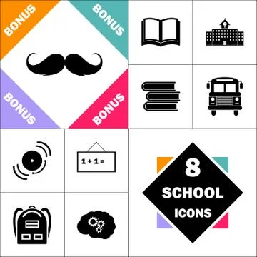 Mustache computer symbol Stock Illustration