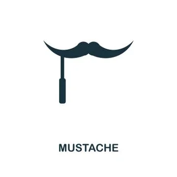 Mustache creative icon. Simple element illustration. Mustache concept symbol Stock Illustration