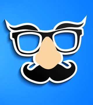 Mustache glasses eyebrows 스톡 일러스트