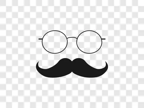 Mustache, glasses icon. Vector illustration. Stock Illustration