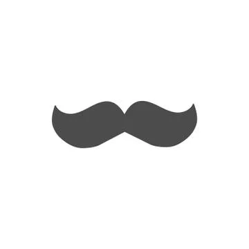 Mustache icon in a flat shadow Stock Illustration