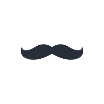 Mustache icon vector Illustrazione stock