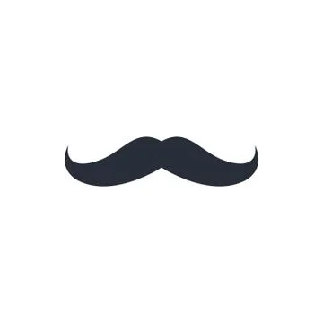 Mustache icon vector Illustrazione stock