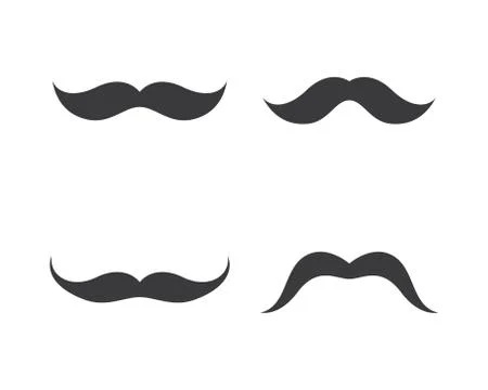 Mustache icon vector Stock Illustration