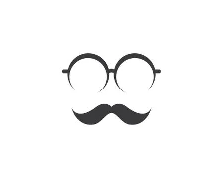 Mustache icon vector Stock Illustration
