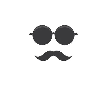 Mustache icon vector Illustrazione stock