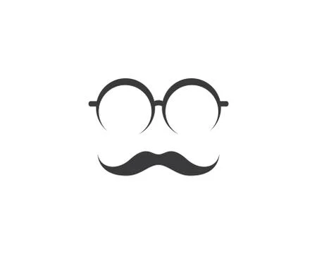 Mustache icon vector Stock Illustration