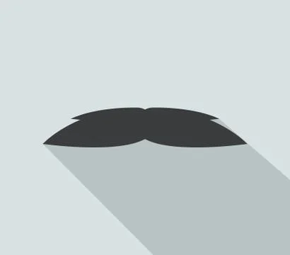 Mustache icon on white background Stock Illustration