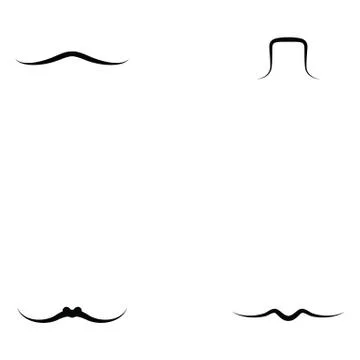 Mustache icons set Stock Illustration