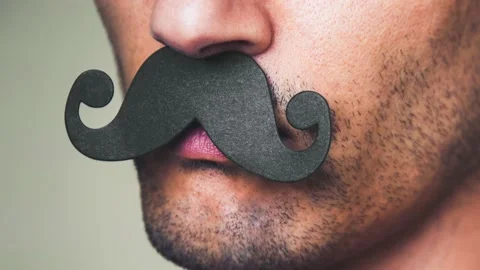 Mustache man Stock Footage 213566432