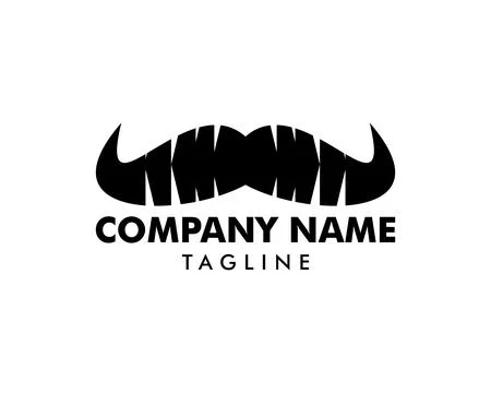 Mustache Man Logo Template Design Stock Illustration