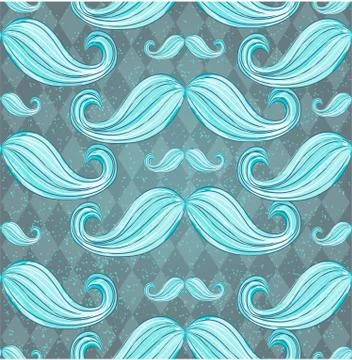 Mustache seamless  Stock Illustration