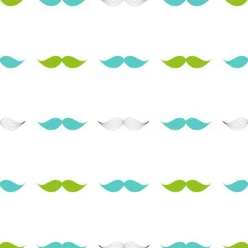 Mustache Seamless Pattern, Father s Day Background Illustration Stock Illustration