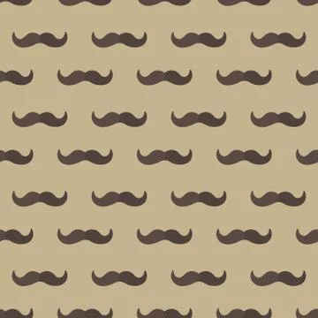 Mustache seamless patterns. Father's Day holiday concept repeating texture,.. Illustrazione stock