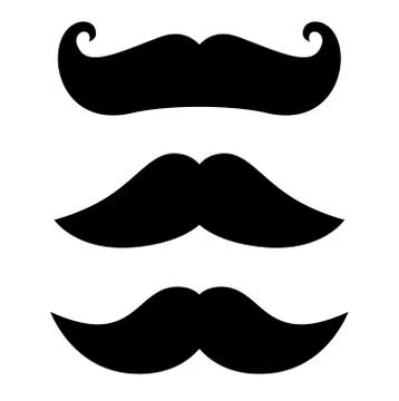 Mustache set. Just one original Artwork Stock Illustration