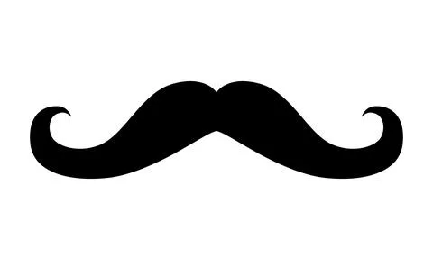 Mustache vector icon for web. vector illustration. Illustrazione stock