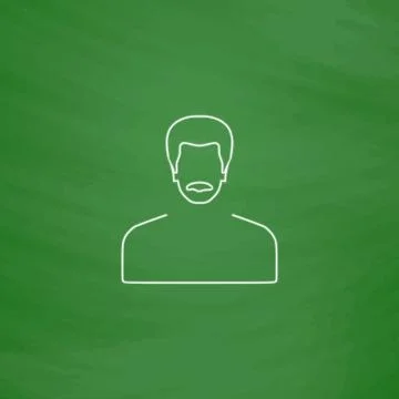 Mustached man computer symbol イラスト素材