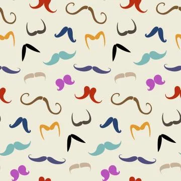 Mustaches pattern Stock Illustration