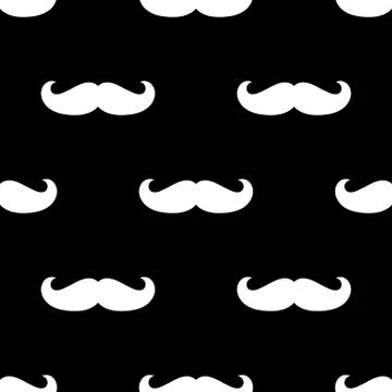 Mustaches Seamless vector pattern Illustrazione stock