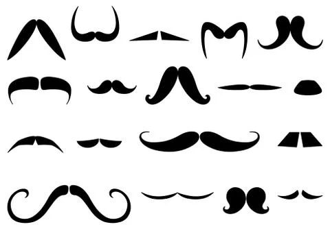 Mustaches set Stock Illustration