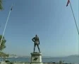 Mustafa Kemal Ataturk statue viewed from rear SD Footage