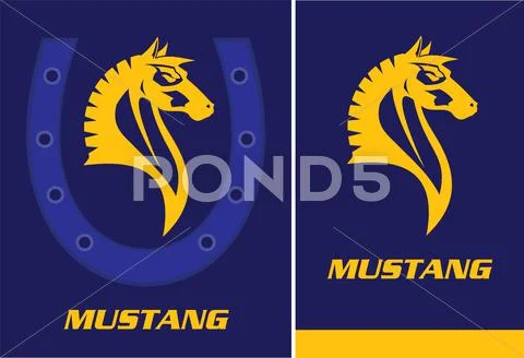 Mustang. horse mascot Stock Illustration