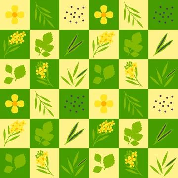 Mustard abstract seamless geometric vector pattern for packaging design Stock Illustration