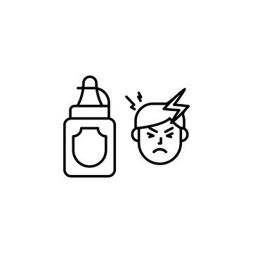 Mustard, allergic icon. Element of problems with allergies icon. Thin line icon Stock Illustration