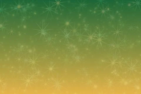 Mustard and green abstract defocused background, star shape bokeh pattern. 스톡 일러스트