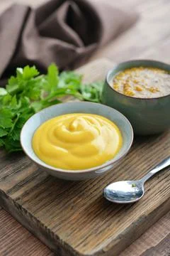 Mustard in the assortment Stock Photos