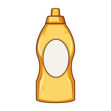 Mustard bottle with blank label vector illustration Stock Illustration