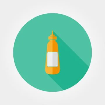 Mustard flat icon Stock Illustration