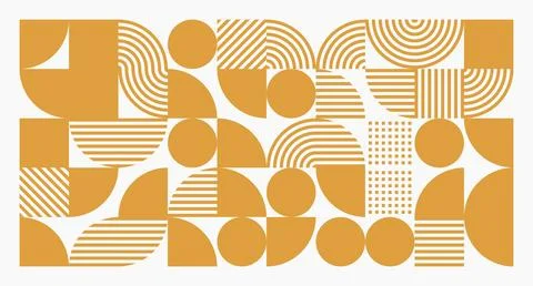Mustard Geometric Abstract Pattern Stock Illustration