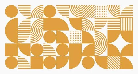 Mustard Geometric Abstract Pattern Stock Illustration