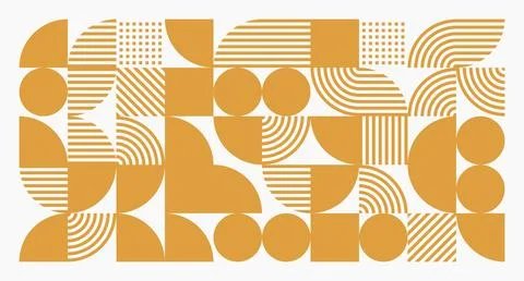 Mustard Geometric Abstract Pattern Stock Illustration