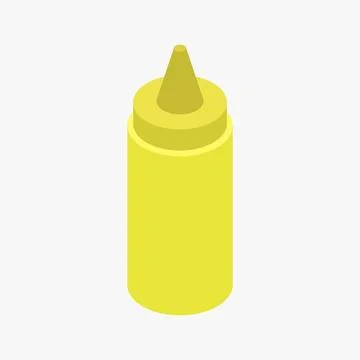 Mustard isometric illustrator Stock Illustration