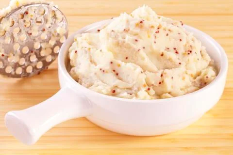 Mustard mashed potato Stock Photos