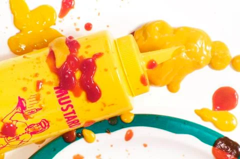 Mustard Mess Stock Photos