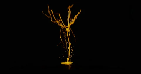 Mustard paint in motion in 4K - B Stock Footage 59919159